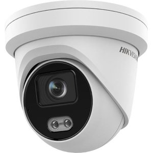 Hikvision DS-2CD2347G2-L Pro Series ColorVu IP67 4MP IP Turret Camera, 2.8mm Fixed Lens, White